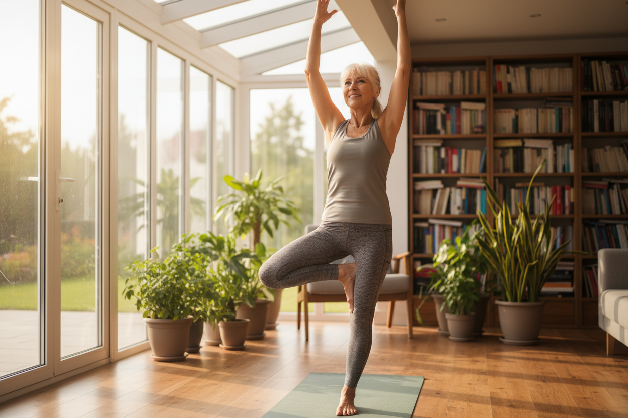 senior woman doing exercise